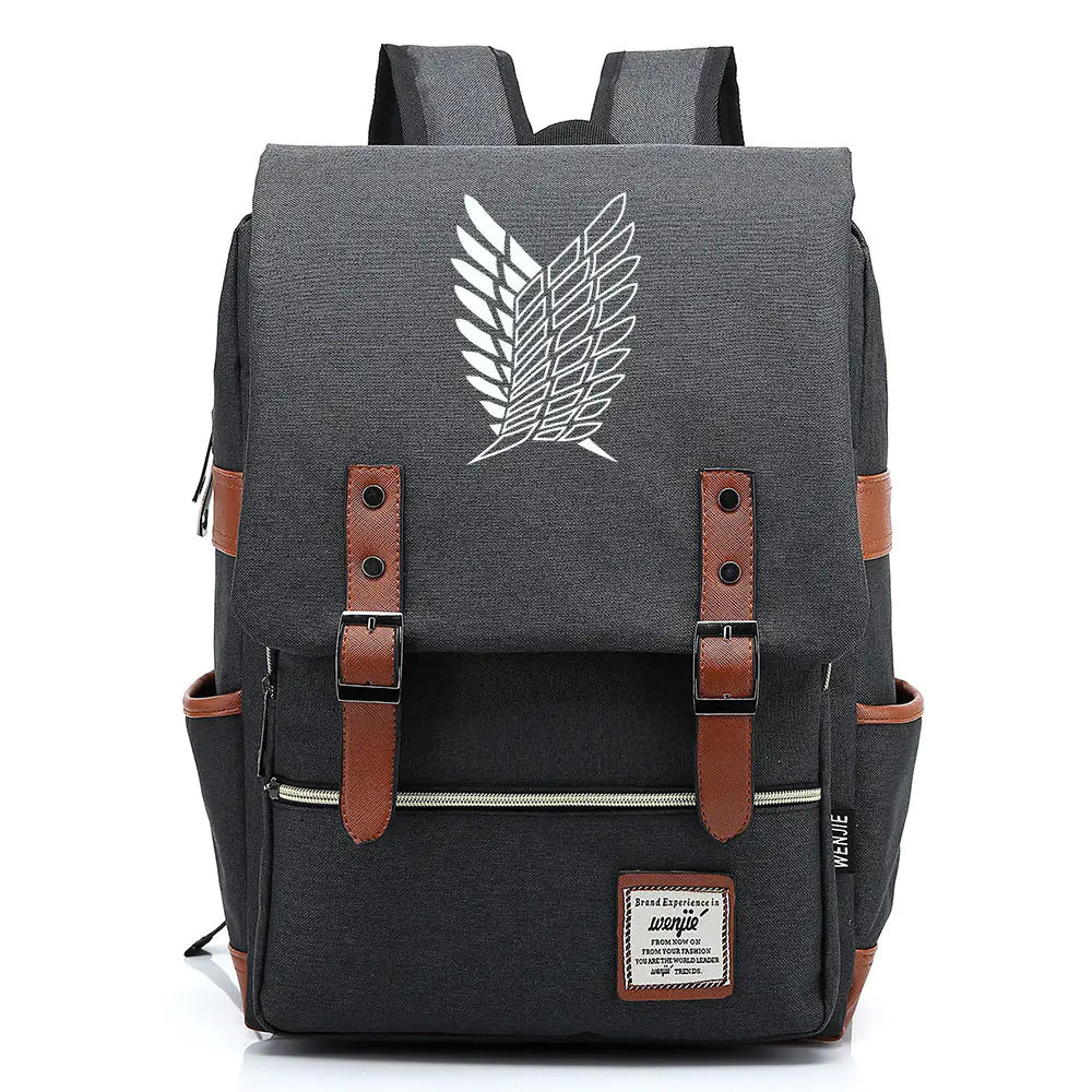 Attack on Titan Anime Backpack for Students, Unisex
