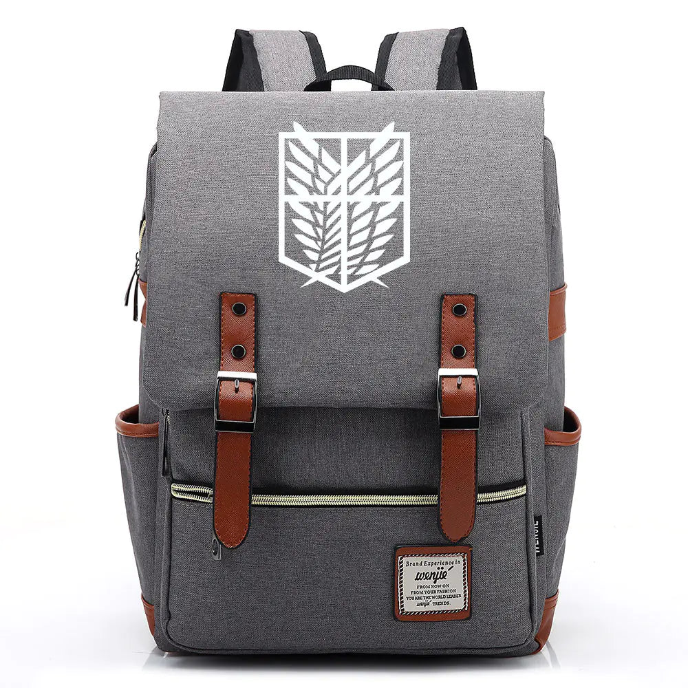 Attack on Titan Anime Backpack for Students, Unisex