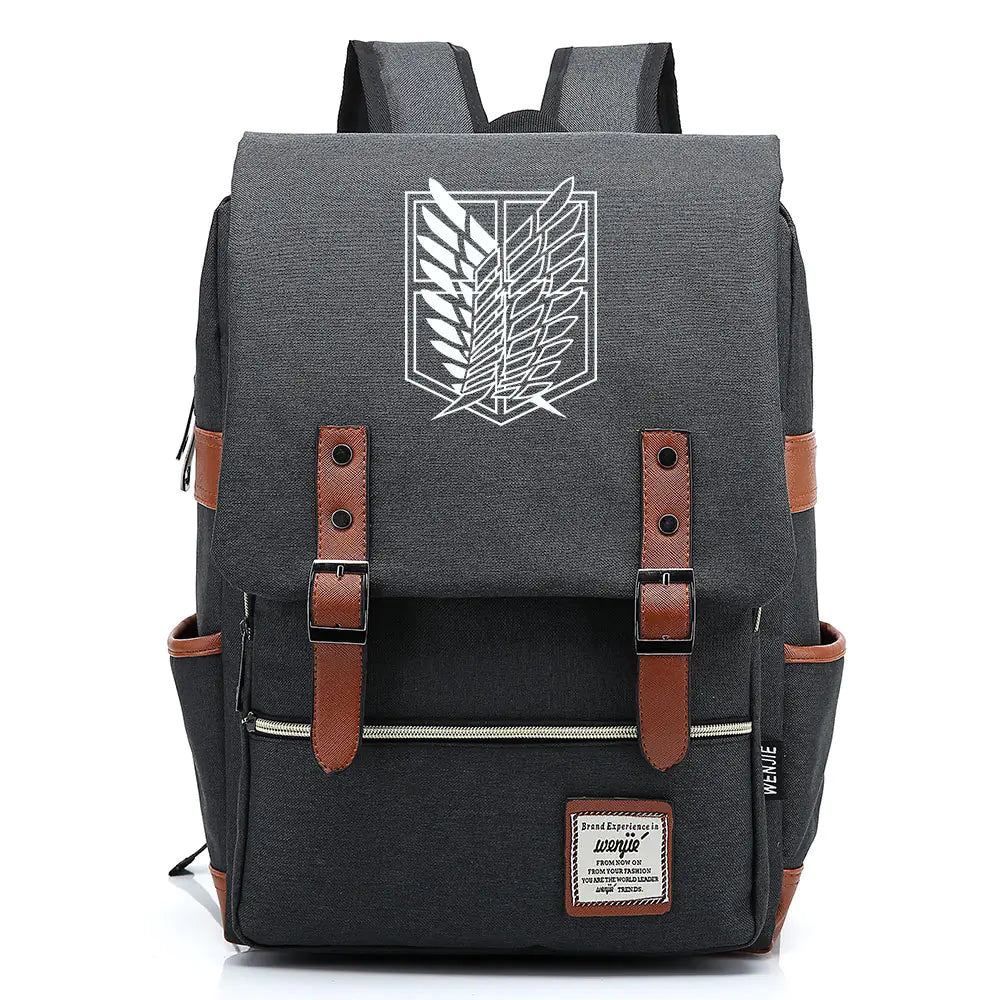 Attack on Titan Anime Backpack for Students, Unisex